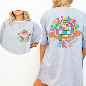 Custom Teacher Tshirt In My Teacher Era Shirt Funny Teacher T-shirt Teacher Appreciation Gift Best Teacher Ever T-shirt Pre K Teacher Shirt