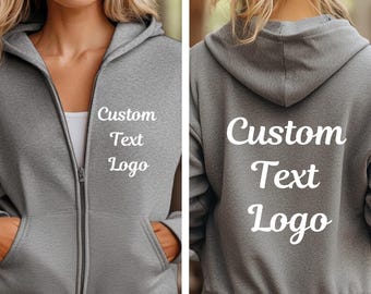 Personalized zip Hoodie with your Text Logo Photo Printed Top Custom  Zip Hoodie Party Custom Zip Up Hoodie branded Zip Hoodie Custom Quote