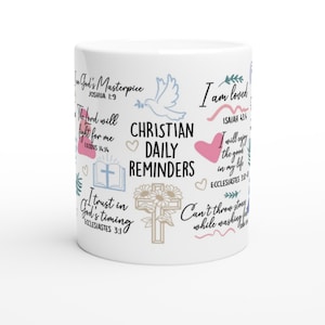 Mein täglicher Bibel Affirmationen Becher, Bibelzitate Becher, Bibel Vers Becher, Christlicher Becher Religiöser Becher, Schrift Becher, Affirmationen Becher, Bibelarbeit