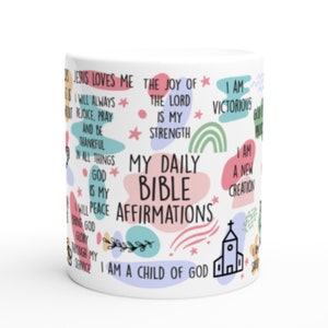 Mok Bijbelaffirmaties: cadeau christelijk geschrift