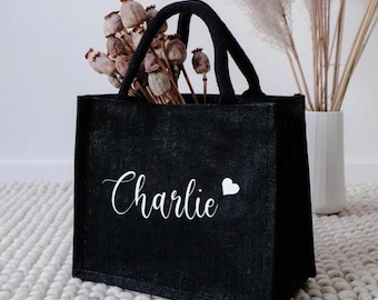 Personalized Bridesmaid Gift Bag Wedding Bag Custom Burlap gift Bag,Beach tote bag,Bachelorette Party Bag, Bridesmaid Proposal Gift,Beach Ba