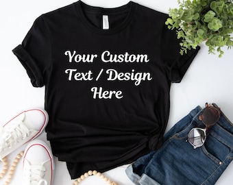 Personlig text/logotyp T-shirt: Unisextopp med specialtryck