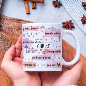 Bibel Affirmationen Tasse: Christliche Schrift, religiöses Geschenk