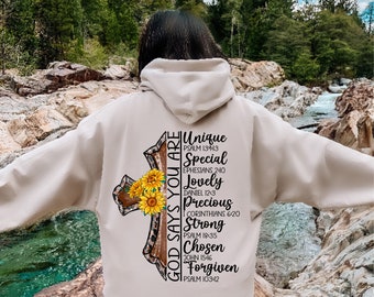 Christian Hoodie, Bible Affirmation Tshirt, Faith Jumper, Women's Christian Shirt, Bible Verse Shirt Faith Tee Christian Gift Girl Jesus Tee