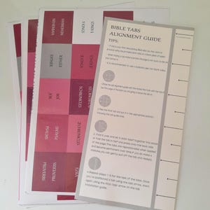 Bible Tabs for Women Laminated Bible Tabs, Tabs for the Bible Pretty Bible Tab | Gifts for Christian Women Bible Index Tabs with Gold letter