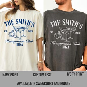 Custom Honeymoon Social Club Tshirt, Mr and Mrs Comfort Colors Shirts, Just Married Shirts, Honeymoon Club Shirts Couple Tee Honeymoon shirt