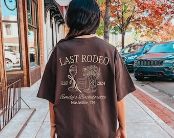 Western Bachelorette Shirt: Last Rodeo Cowgirl Bridal Party Tee