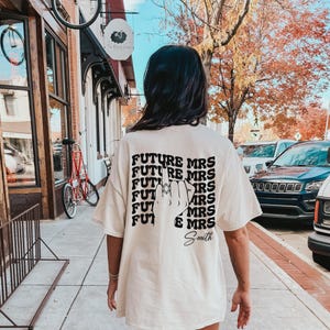 Future Mrs t-shirt and Sweatshirt, Custom Bride Shirt, Engagement Gift Bride to Be Gift, Fiance Gift For Her, Engaged Shirt Engagement Party