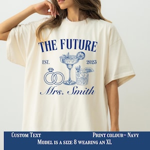Future Mrs t-shirt and Sweatshirt, Custom Bride Shirt, Engagement Gift Bride to Be Gift, Fiance Gift For Her, Engaged Shirt Engagement Party