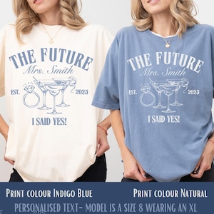 Future Mrs t-shirt and Sweatshirt, Custom Bride Shirt, Engagement Gift Bride to Be Gift, Fiance Gift For Her, Engaged Shirt Engagement Party