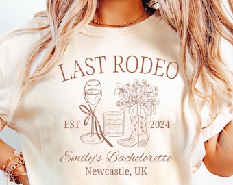 Last Rodeo Bachelorette Party Logo: Western Cowgirl Canva Template (Digital Download)