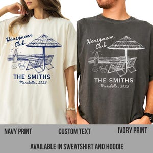Custom Honeymoon Social Club Tshirt, Mr and Mrs Comfort Colors Shirts, Just Married Shirts, Honeymoon Club Shirts Couple Tee Honeymoon shirt