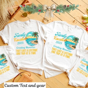 Family Vacation Beach T-shirt, Creating Memories Together Shirts, Custom Family Matching Tee, Family Vacation Shirts Family Beach Trip Shirt