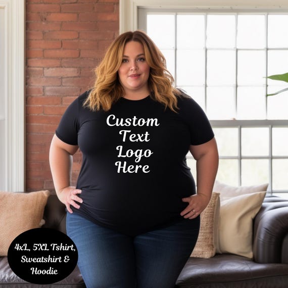 Personalized Plus size tshirt 4XL 5XL Hoodie Printed Top Custom text logo Plus Size Clothes Custom 5XL Sweatshirt Customized 4XL Sweater