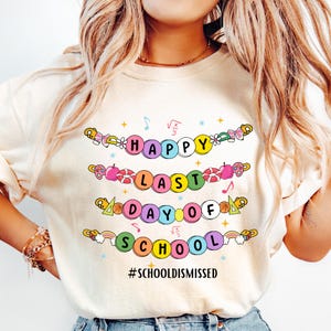 Camiseta del último día de clases para maestros, camiseta de feliz verano, vacaciones de verano 2025, regalo de despedida de la escuela, regalo de fin de año, regalo de vibraciones de clase despedida para maestros