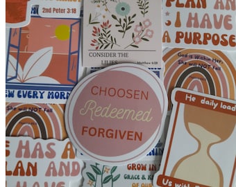Christian Sticker Pack, Bible Journaling Sticker, Kind Word Christian Stationery, Inspirational Sticker, Bible Quote Sticker, Screen Sticker
