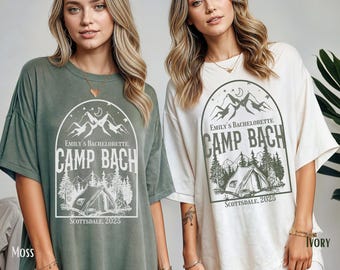 Koszulka Vintage Camp Bachelorette: Koszulka Retro Mountain Bride