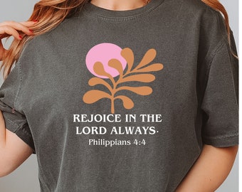Boho Christian T-Shirt: Vintage Floral Jesus Apparel, Retro Back Print