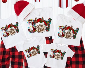 Family Christmas Nativity Shirt: Christian Joy Matching Clothes