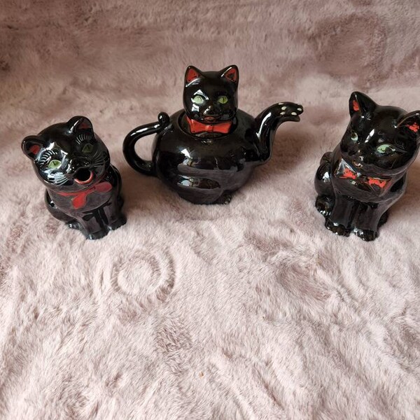 Black Tea Set Etsy