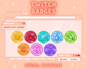 Kanto Coin Badge / Emote | Twitch & Discord | Sub Badge / Bit Badge / Channel Points (Pokemon Inspired)