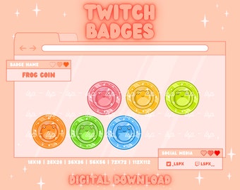 Frog Coin Badge/Emote | Twitch & Discord | Sub Badge / Bit Badge / Channel Points
