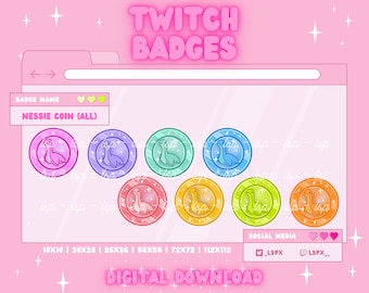 Nessie Coin (All) Badge/Emote | Twitch & Discord | Sub Badge / Bit Badge / Channel Points