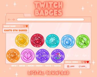 Kanto Coin Badge / Emote | Twitch & Discord | Sub Badge / Bit Badge / Channel Points (Pokemon Inspired)