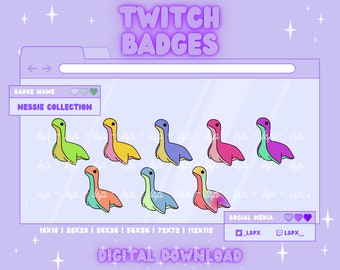 Nessie Collection Badge/Emote | Twitch & Discord | Sub Badge / Bit Badge / Channel Points