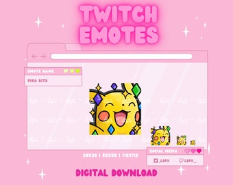 Pikachu Bits Emote | Twitch Discord | Sub Emote / Stream Emote (Pokemon Inspired)
