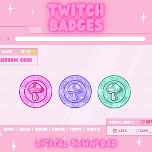 Mushroom Coin Badge | Emote | Twitch | Discord