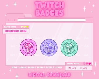 Mushroom Coin Badge | Emote | Twitch | Discord