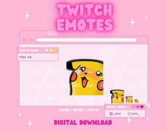 Pikachu Aw Emote | Twitch Discord | Sub Emote / Stream Emote (Pokemon Inspired)