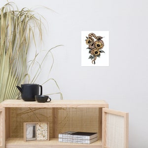 Watercolor Hognose Snake Art Print