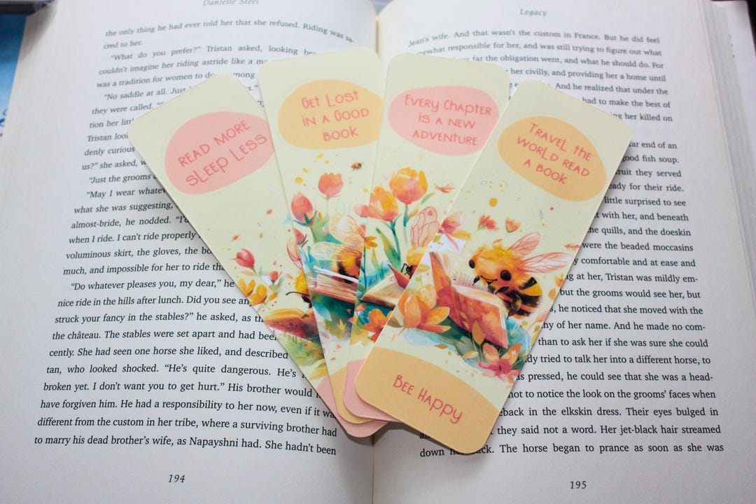 Cute Bee Bookmark | Laminated | One Sided | Bumblebee | Gift for Reader ...