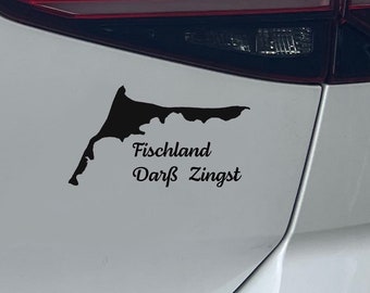 Fischland Darß Zingst Halbinsel Autoaukleber Sticker Label Wustrow Auhrenshoop Prerow Dierhagen