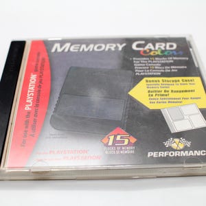Lot de cartes mémoire vintage pour PlayStation 1 – Lot de 4 testés et formatés, couleurs assorties