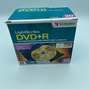 Verbatim Lightscribe DVDR 20-Pack Factory Sealed, Premium Quality, Quick Shipping, Smoke-Free Home image 1