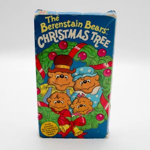 Vintage Berenstain Bears: Christmas Tree VHS – Tested & Working, Original Box with Wear