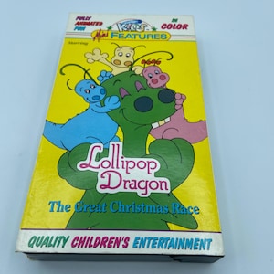 Lollipop Dragon - The Great Christmas Race VHS - Good Used Shape - Cleaned & Tested