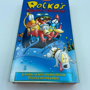RARE Rocko&#39;s Modern Christmas VHS – Classic Holiday Special – Good Used Condition – Fast Shipping