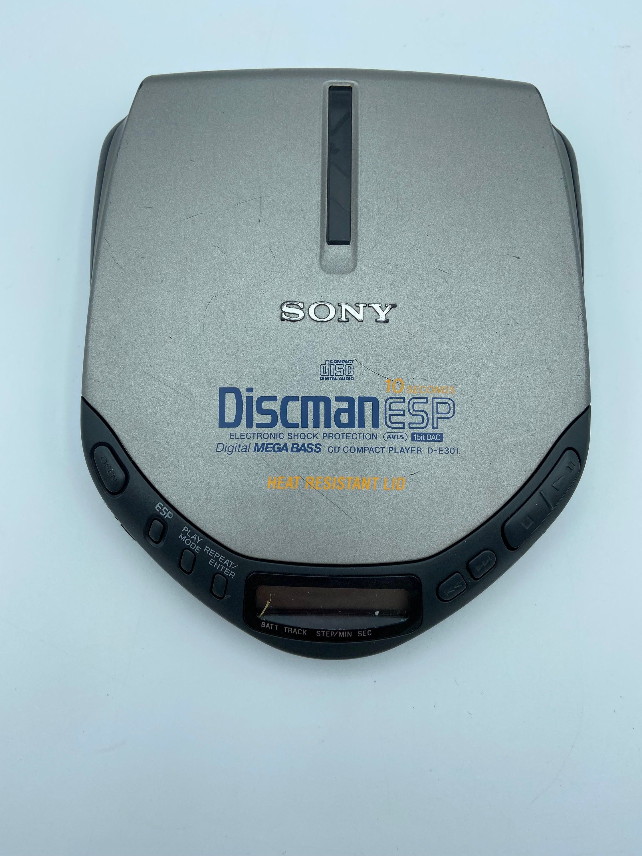 Non-working Sony Discman ESP D-E301 CD Player Parts or Repair Acceptable  Condition, Cleaned & Tested Fast Shipping Smoke-free Home 