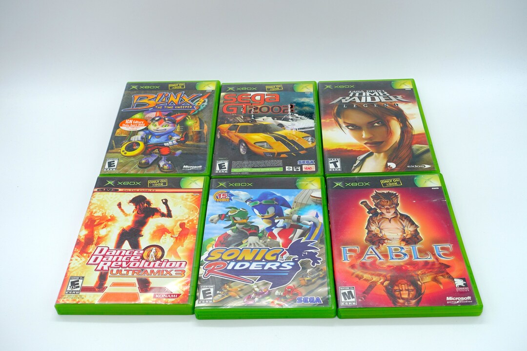 Xbox Game Lot Blinx JSRF Tomb Raider DDR Sonic Riders Etsy