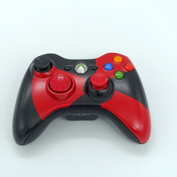 OEM Xbox 360 Red Black & Red Radioactive Wireless Controller GameStop Exclusive