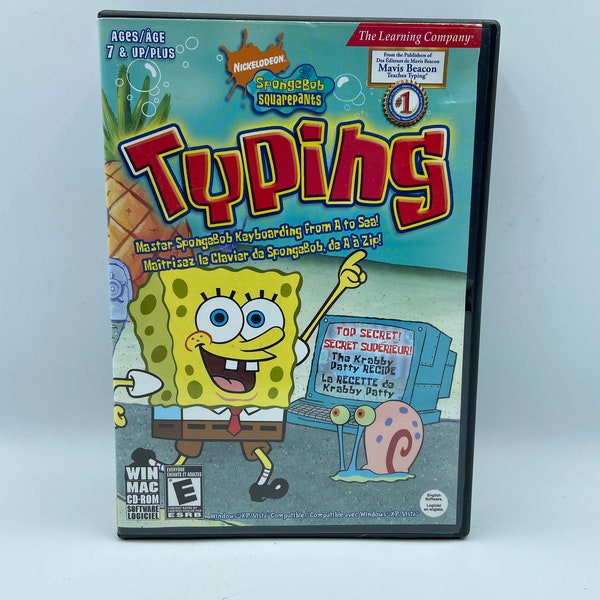 SpongeBob SquarePants Typing (2007; Win/Mac DVD-ROM Software) Rated E; Keyboard