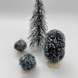 Lemax Christmas Figurines - Enchanting Lot of 4 Trees/Bushes