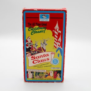 Vintage Santa Claus VHS Tape –Interglobal.  Tested & Working, Original Box with Cosmetic Wear