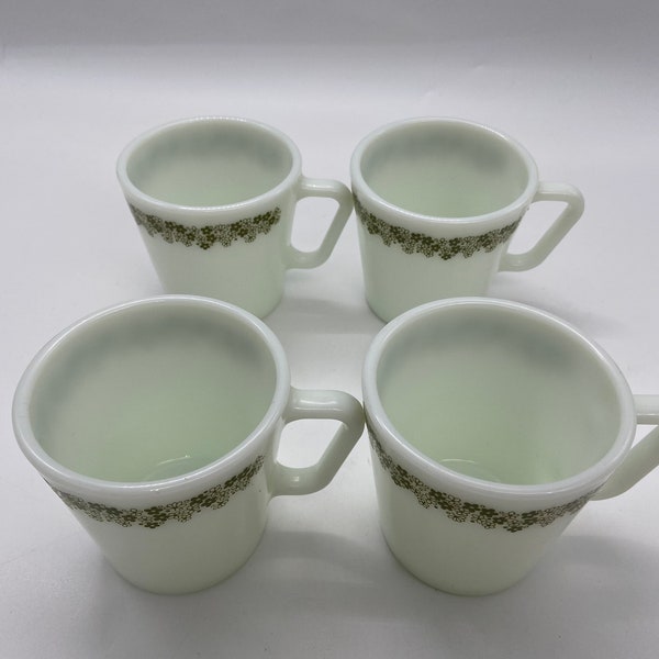 Vintage Pyrex Mugs set of 4 . Spring Blossom Design.