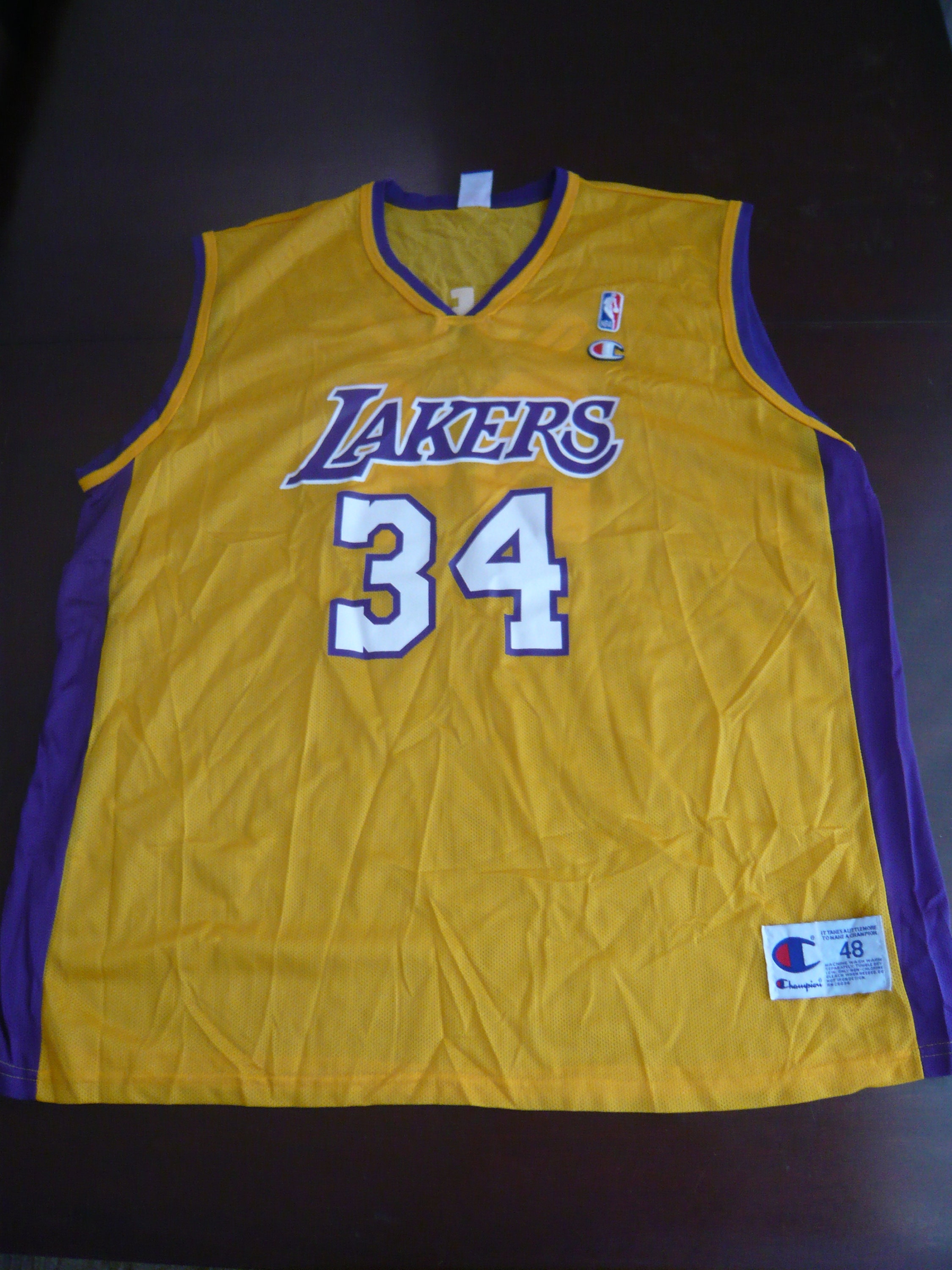 Hardwood Classics Shaquille O'Neal Blue 96-97 Lakers Jersey #34