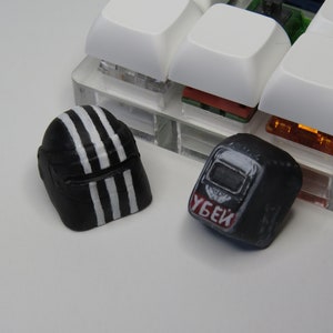 Escape From Tarkov Killa and Tagilla Helmet / Mask / Scav Boss / Handmade, Hand-Sculpted, Hand-Painted Artisan Keycap for MX Switches